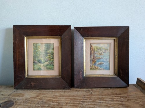 Pair antique framed alan white - pair,