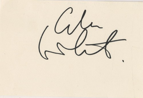 Alan white signed card - x, 4"