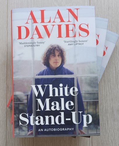 Signed white male stand - white, stand-up