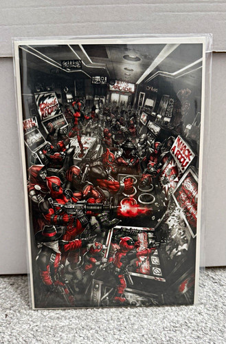 Deadpool black white blood - deadpool,