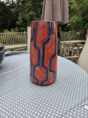 Poole pottery carved vase - poole,